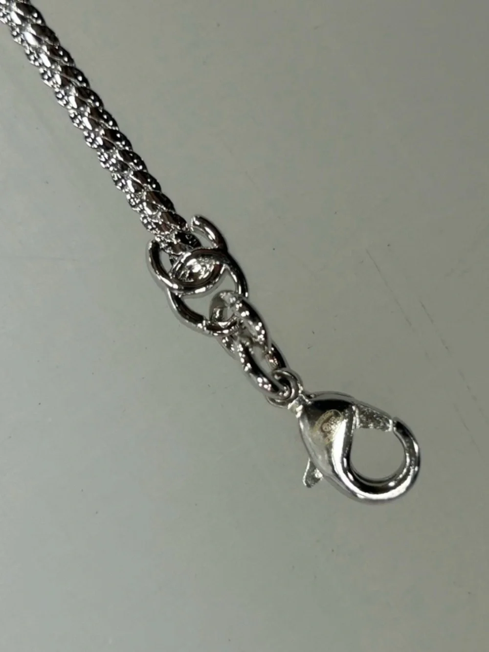 Silver Chanel CC Choker Necklace